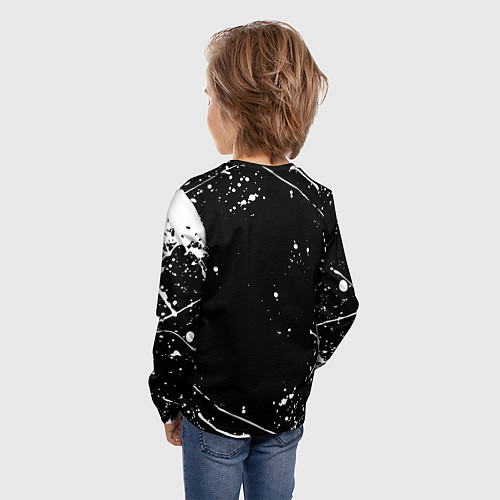 Детский лонгслив Аякс краски брызги спорт / 3D-принт – фото 4