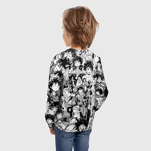 Детский лонгслив Изуку Мидория - Моя геройская академия / 3D-принт – фото 4