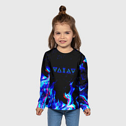 Лонгслив детский The Witcher fire logo glitch, цвет: 3D-принт — фото 2