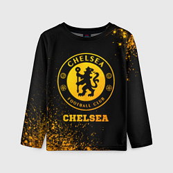 Лонгслив детский Chelsea - gold gradient, цвет: 3D-принт