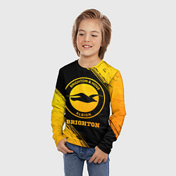 Лонгслив детский Brighton - gold gradient, цвет: 3D-принт — фото 2