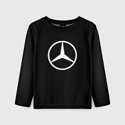 Детский лонгслив Mercedes benz logo white
