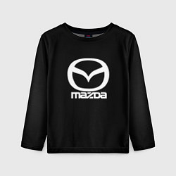 Детский лонгслив Mazda logo white