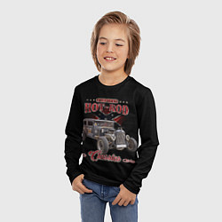 Лонгслив детский Классический хот-род в rat стиле, цвет: 3D-принт — фото 2