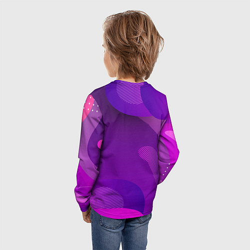 Детский лонгслив Стильная сова в одежде / 3D-принт – фото 4