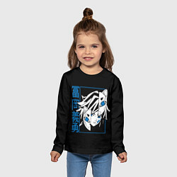 Лонгслив детский Гийу Томиока - убийца демонов, цвет: 3D-принт — фото 2