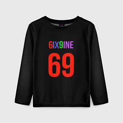 Лонгслив детский 6ix9ine logo, цвет: 3D-принт