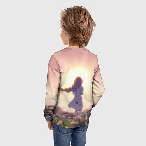 Детский лонгслив Фламме в детстве / 3D-принт – фото 4