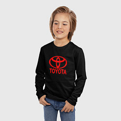 Лонгслив детский Toyota red logo, цвет: 3D-принт — фото 2