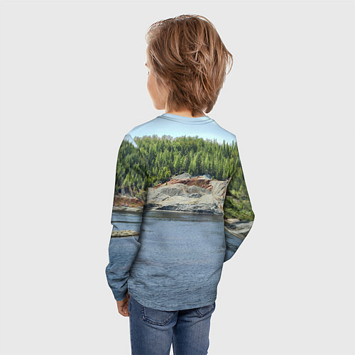 Детский лонгслив Троицко-байновское месторождение глины / 3D-принт – фото 4