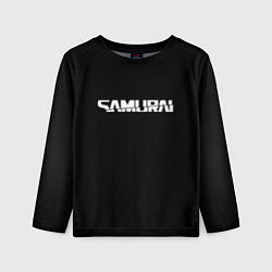 Лонгслив детский Samurai logo white, цвет: 3D-принт