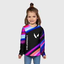 Лонгслив детский Valorant speed game lights, цвет: 3D-принт — фото 2