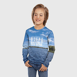 Лонгслив детский Озеро Наговье, цвет: 3D-принт — фото 2