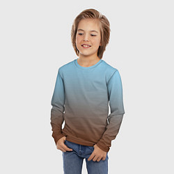Лонгслив детский Текстура градиент, цвет: 3D-принт — фото 2