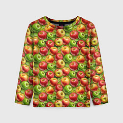 Лонгслив детский Ароматные сочные яблоки, цвет: 3D-принт