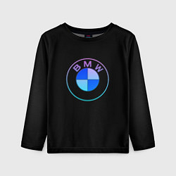 Лонгслив детский BMW neon logo, цвет: 3D-принт