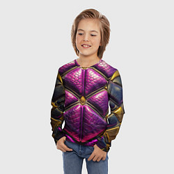 Лонгслив детский Текстурная кожа в космическом стиле костюма жука, цвет: 3D-принт — фото 2