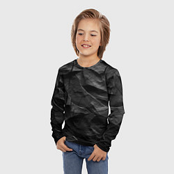 Лонгслив детский Текстура темной скалы, цвет: 3D-принт — фото 2
