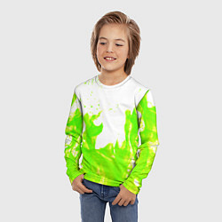 Лонгслив детский Кислотный огонь, цвет: 3D-принт — фото 2