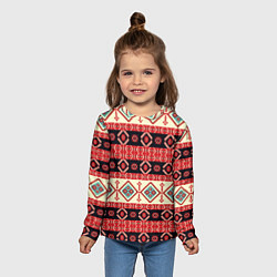 Лонгслив детский Этнический геометрический узор, цвет: 3D-принт — фото 2