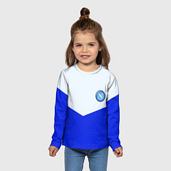 Лонгслив детский Napoli fc geometry, цвет: 3D-принт — фото 2