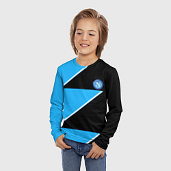 Лонгслив детский Napoli fc geometry blue, цвет: 3D-принт — фото 2