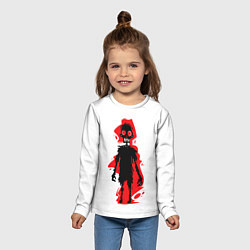 Лонгслив детский Красный Зомби, цвет: 3D-принт — фото 2