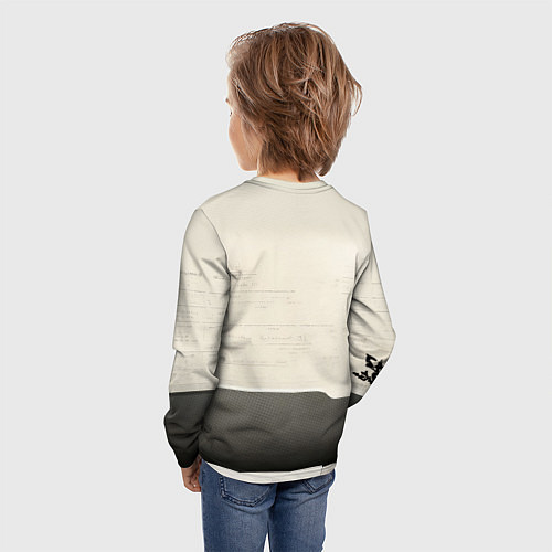 Детский лонгслив Девушка-кошка в болотной толстовке / 3D-принт – фото 4