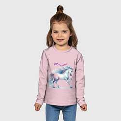 Лонгслив детский Чаруй реальность на розовом, цвет: 3D-принт — фото 2