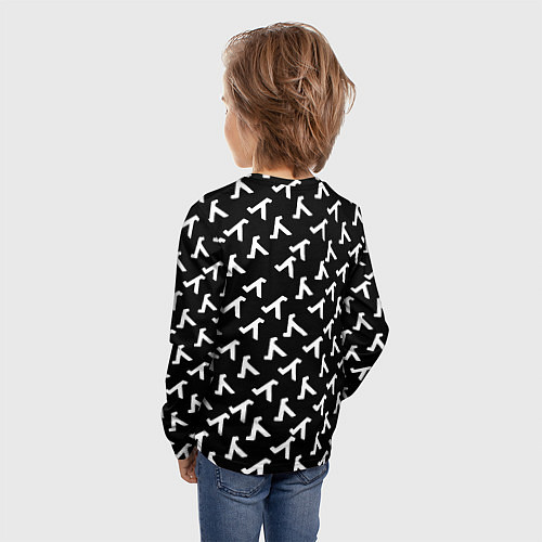 Детский лонгслив Half liife logo pattern / 3D-принт – фото 4