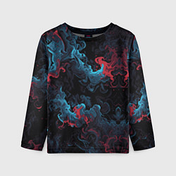 Лонгслив детский Цветные клубы дыма, цвет: 3D-принт