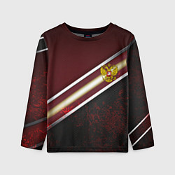 Лонгслив детский Сталь Россия текстура, цвет: 3D-принт
