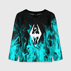 Лонгслив детский The elder scrolls neon flame, цвет: 3D-принт
