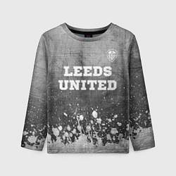 Лонгслив детский Leeds United - grey gradient посередине, цвет: 3D-принт