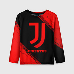 Лонгслив детский Juventus - red gradient, цвет: 3D-принт