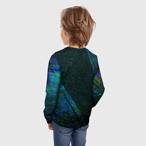 Детский лонгслив Deadlock glitch blue / 3D-принт – фото 4