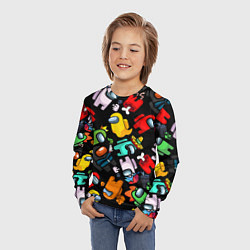 Лонгслив детский Персонажи игры Амонгас, цвет: 3D-принт — фото 2