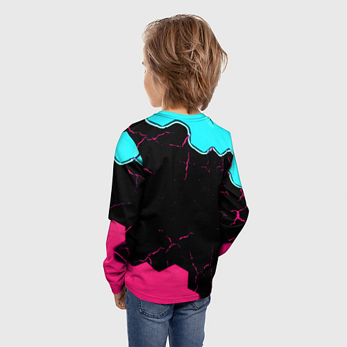 Детский лонгслив Comix zone hexagon / 3D-принт – фото 4