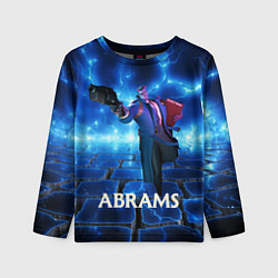 Лонгслив детский Deadlock Abrams синие молнии, цвет: 3D-принт