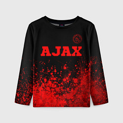 Лонгслив детский Ajax - red gradient посередине, цвет: 3D-принт