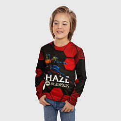 Лонгслив детский Deadlock Haze красные плиты, цвет: 3D-принт — фото 2