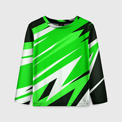 Детский лонгслив Geometry stripes green