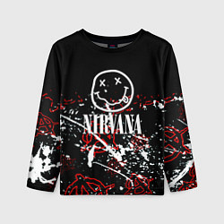 Лонгслив детский Nirvana анархия, цвет: 3D-принт