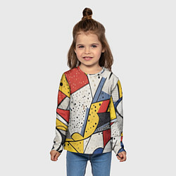 Лонгслив детский Поп-арт яркая абстракция, цвет: 3D-принт — фото 2