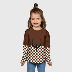 Лонгслив детский Квейк ретро паттерн, цвет: 3D-принт — фото 2