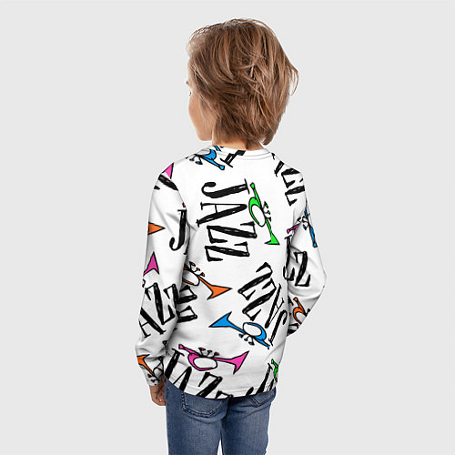 Детский лонгслив Just jazz in color / 3D-принт – фото 4