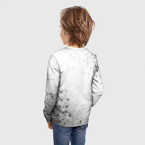 Детский лонгслив Brighton - white gradient вертикально / 3D-принт – фото 4