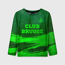 Лонгслив детский Club Brugge - green gradient посередине, цвет: 3D-принт