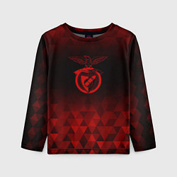 Лонгслив детский Benfica red poly, цвет: 3D-принт