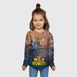 Лонгслив детский Бегущий дикий робот, цвет: 3D-принт — фото 2